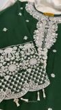 Bottle green Kurta Set for Women