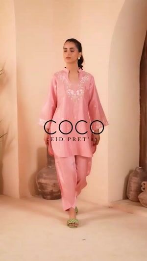 Peach pink Kurta Set for Women