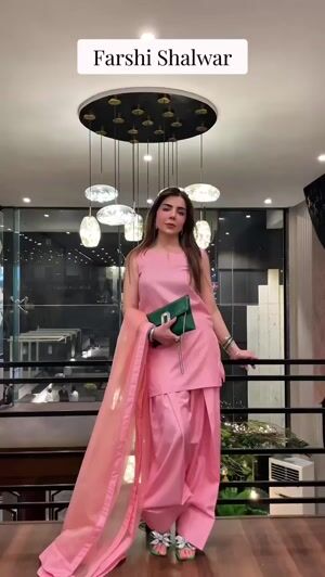Pastel pink Kurta Set for Women