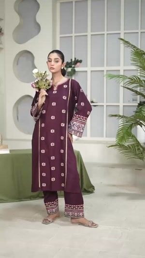 Burgundy Kurta Set for Women