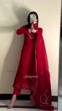 Red Kurta Set for Women