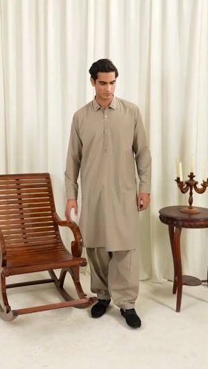 Grey Shalwar Kameez for Men