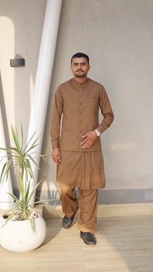Brown Shalwar Kameez for Men