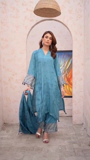 Sky blue Kurta Set for Women