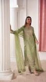 Pistachio green Kurta Set for Women