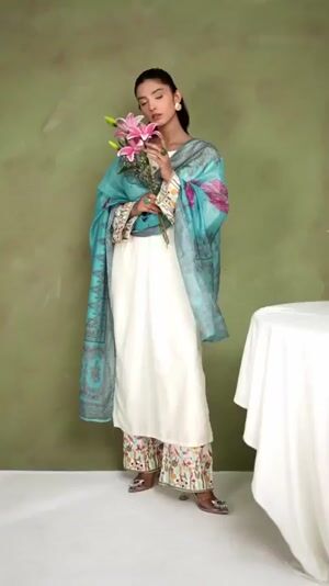 Cream Kurta Set for Women