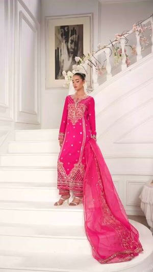 Fuchsia Kurta Set for Women