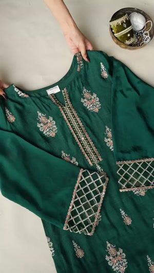 Green Kurta Set for Women