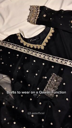 Jet black Pishwas for Women