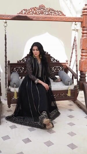Black Anarkali for Women