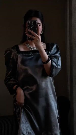 Charcoal black Kurta Set for Women