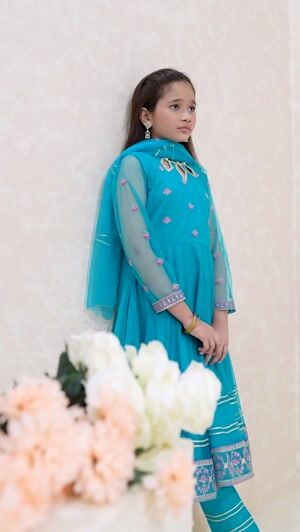 Blue Pishwas for Girl