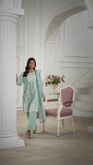 Light cyan Kurta Set for Women