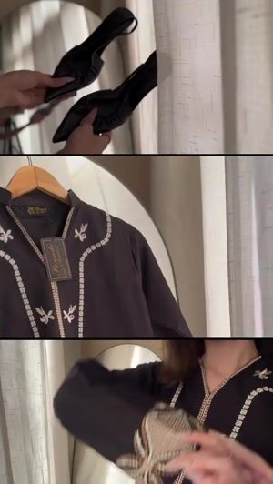 Black Kurta Set for Women