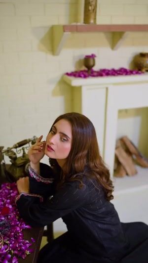 Black Kurta Set for Women