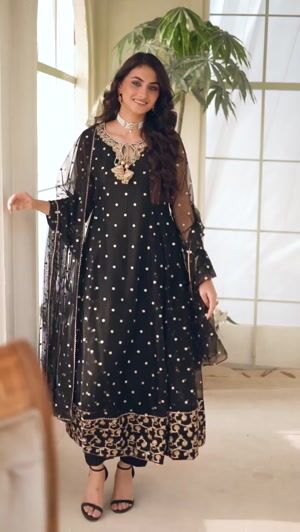 Black Anarkali for Women