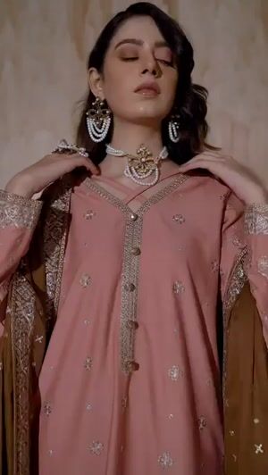 Peach pink Kurta Set for Women