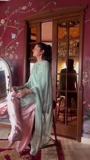 Mint green Kurta Set for Women