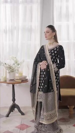 Black Sharara for Women