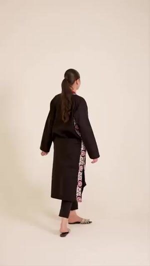 Black Kurta Set for Women
