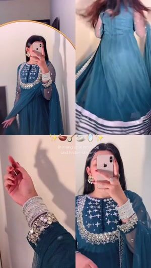 Teal Pishwas for Women