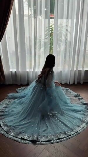Ice blue Pishwas for Women