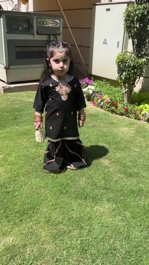 Black Gharara for Girl