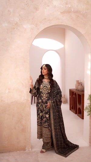 Black Kurta Set for Women