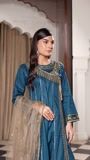 Navy blue Angrakha for Women