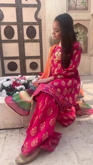 Shocking pink Gharara for Girl