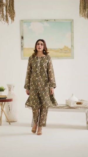 Green Short Frock for Women