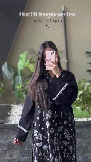 Black Kurta Set for Women