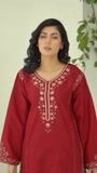 Maroon Kurta Set for Women