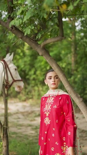 Crimson Kurta Set for Women