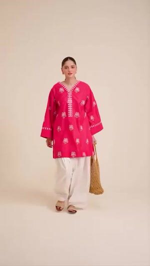 Coral pink Kurti for Women