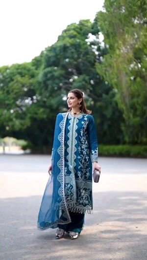 Teal Kurta Set for Women
