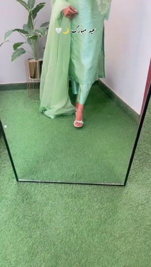 Pistachio green Kurta Set for Women