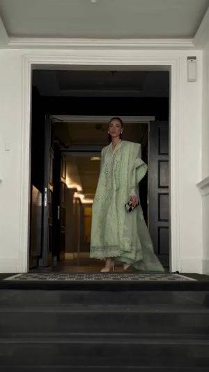 Pistachio green Kurta Set for Women