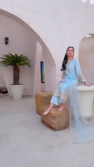 Ice blue Kurta Set for Women