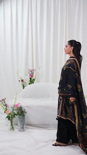 Black Kurta Set for Women