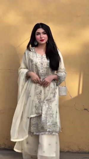 Cream Kurta Set for Women