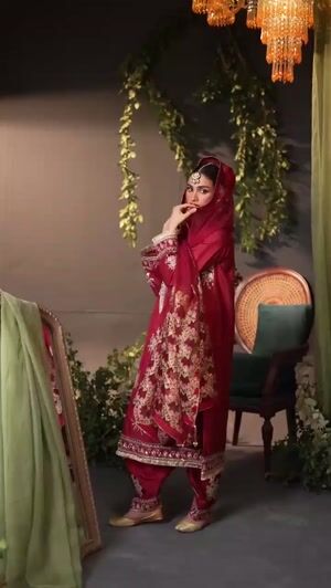 Red Kurta Set for Women