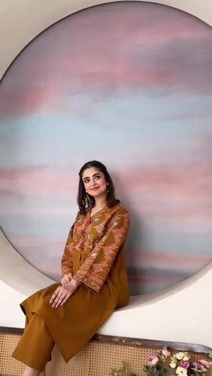Mustard Kurta Set for Women