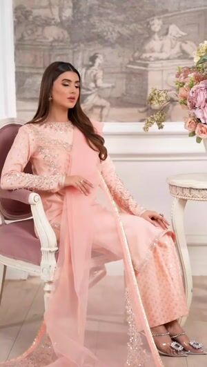 Peach pink Kurta Set for Women