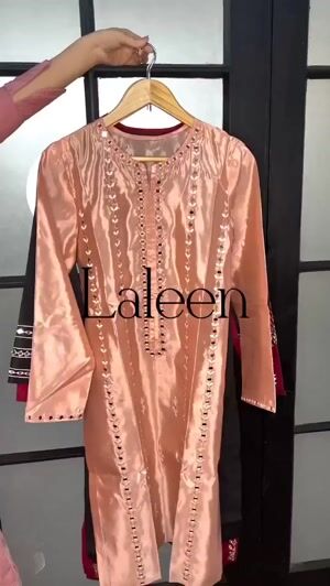 Peach pink Kurta Set for Women