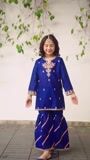 Royal blue Gharara for Girl