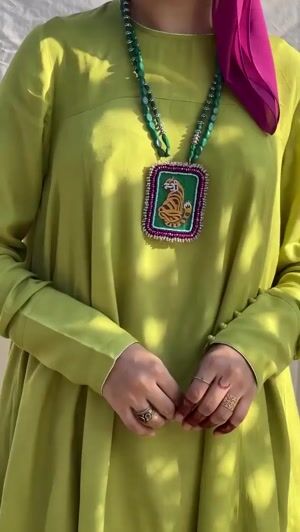 Olive green Short Frock for Women