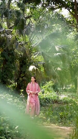 Bubblegum pink Kurta Set for Women