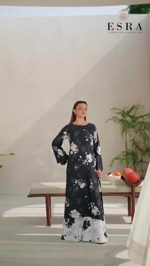 Black Kurta Set for Women