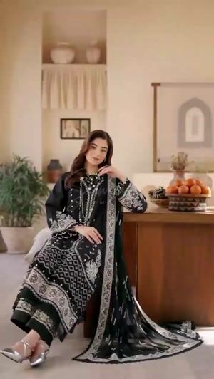 Black Kurta Set for Women